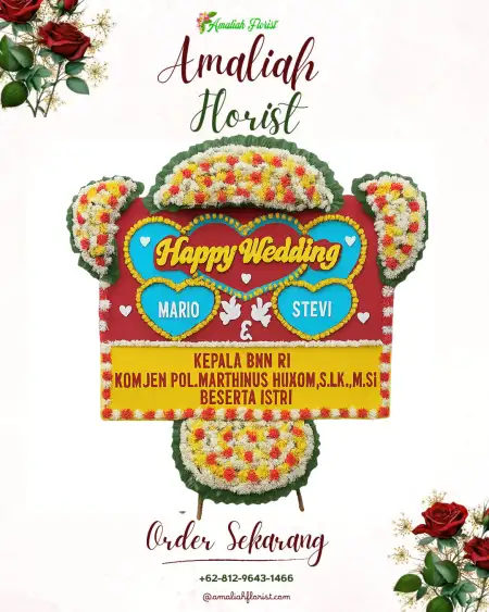 Papan Bunga Pernikahan Dlemer